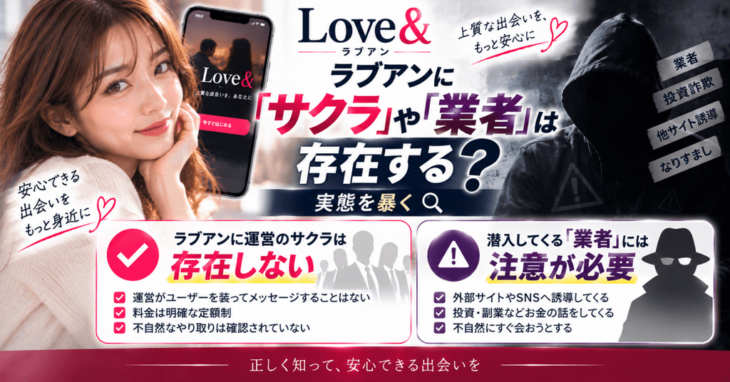 ラブアンに「サクラ」や「業者」は存在する?実態を暴く