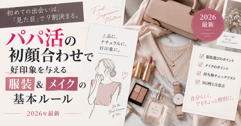 パパ活の初顔合わせで好印象を与える服装＆メイクの基本ルール【2026年最新】