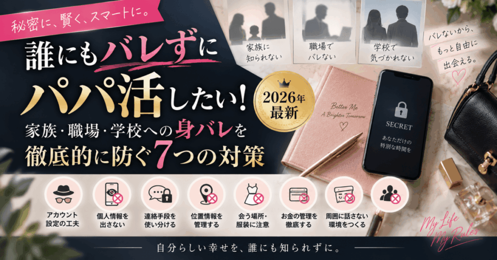誰にもバレずにパパ活したい！家族・職場・学校への身バレを徹底的に防ぐ7つの対策【2026年最新】